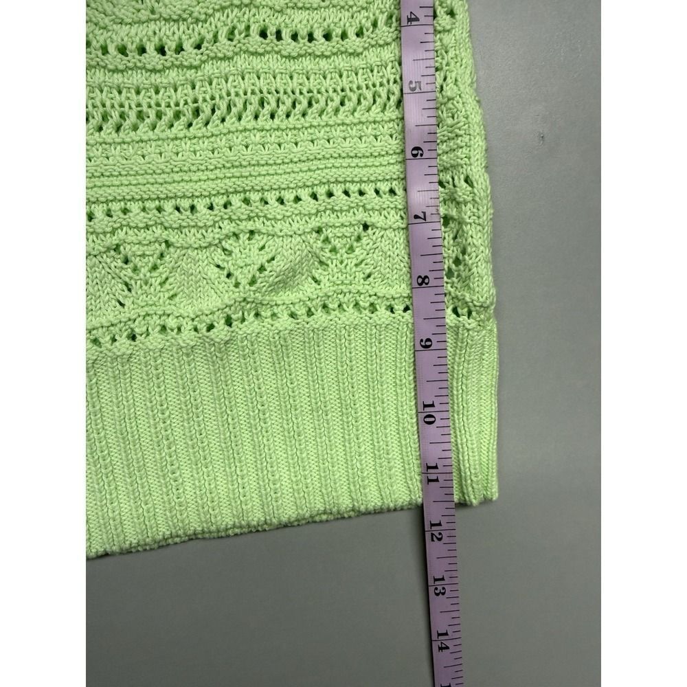 Talbots Cropped Shaker Stitch Sweater Vest. Mint green. Sz M.NWT.MSRP $79.50 - Picture 6 of 11